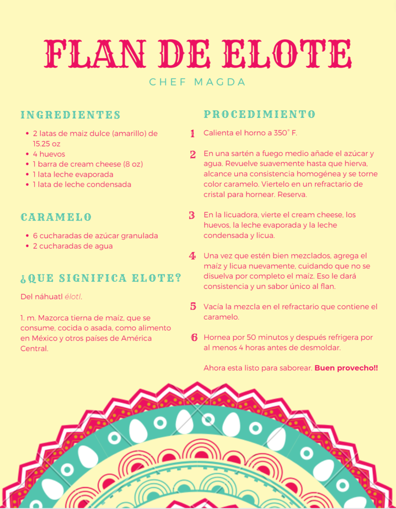 Receta de Flan de Elote